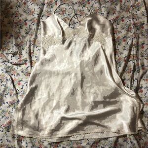 VINTAGE VICTORIA’s SECRET SATIN BEADED SLIP